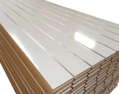 China Moisture Proof Melamine MDF Slatwall / Slatwall Board For MDF / Colorful Slatwalls for sale