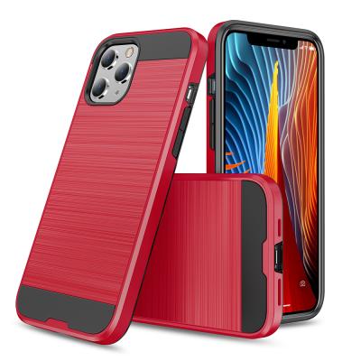 China IVANHOE Wire Drawing PC+TPU Shockproof Hard Back Cover Case For iphone 5 6 7 8 X XS XR XS 6 7 8 Max plus 11 pro 12 Max Cover Case for sale