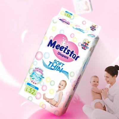 China Printed Baby Diaper XL 18lbs-28lbs Disposable Diaper Dry Outdoor Absorption Disposable Diapers For Baby for sale