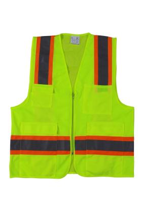 Chine Haut gilet 100% de sécurité du niveau 2 de la classe 2 d'uniformes de travail de visibilité de polyester  à vendre