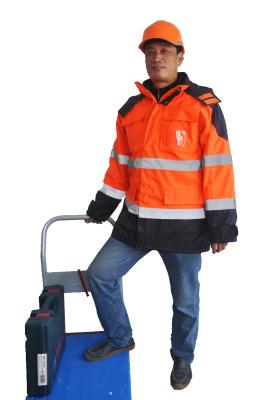 China 5 en 1 fuerza de la prenda impermeable del poliéster chaquetas/300D del trabajo industrial hola trabaje las chaquetas  en venta