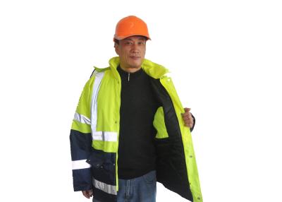 China Sicherheits-Windjacke-Jacke der Breathable hohe Sicht-wasserdichte Jacken-300D Oxford zu verkaufen