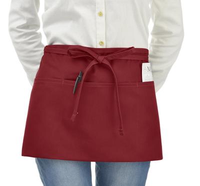 China Multi Color Short Bar Apron Uniform / Anti Wrinkle Restaurant Server Aprons for sale