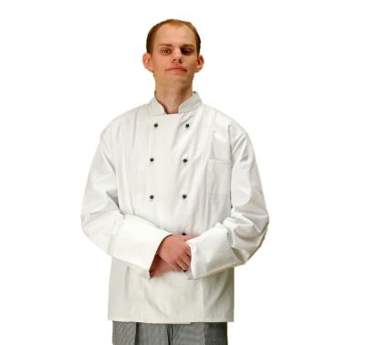 China Chaquetas blancas cómodas del chef ejecutivo con los botones desprendibles dobles en venta