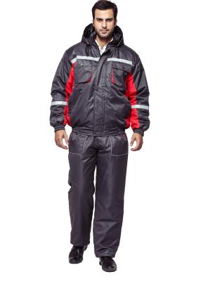 China Chaqueta resistente 100% y Bibpants del invierno de Oxford del poliéster de trabajo del viento para hombre de la ropa en venta