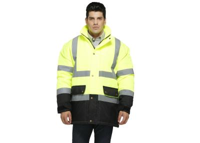 China Warmth High Visibility Work Uniforms Comfortable Waterproof Hi Vis Winter Jacket  for sale