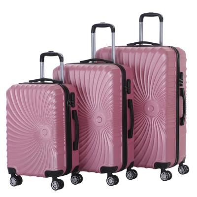 China 20/24/28 Travel/Business 3 Piece Double Wheel ABS Trolley Factory Travel Luggage Suitcase for sale