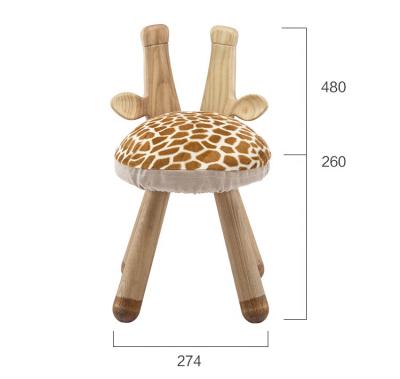 China Removable Cover WSZ 3100 Solid Wood Matched Animal Child Kids Sneak Interesting Stool Funny Friends Furniture Fashionable Seating OEM To Make for sale