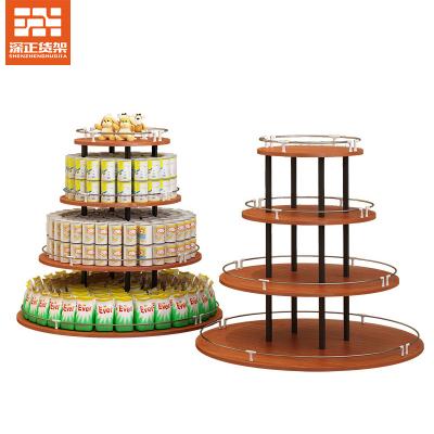 China Reinforce the column around the shelf pile head toy promotion display rack mother and baby multifunctional product display snack nakajima cabinet for sale