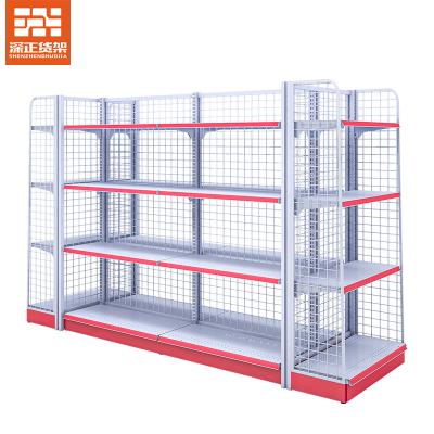 China Retail Store Display Rack Single Sided Shelving Steel Supermarket Shelves Supplier / Shop Shelves Gondola Rack For Store for sale