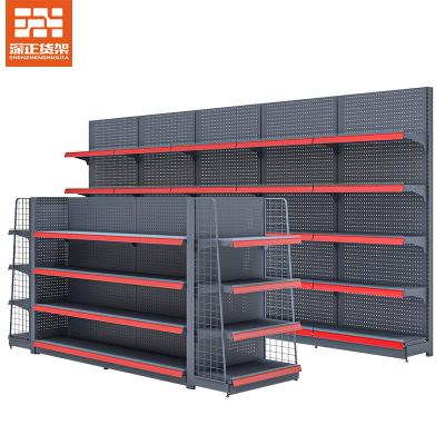 China Single Sided Deli Display Racks Steel Gondola Shelves For Store Supermarket Shelf Gondola Shelving for sale