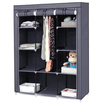 China Traditional Portable Standing Closet Organizer Shelf Wardrobe Clothes Closet Organizer Cabinets for sale