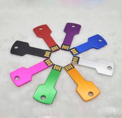 China Metal Logo Key Shape USB Flash Memory Stick Customizable Logo USB Flash Drive 2gb 4gb 8gb for sale