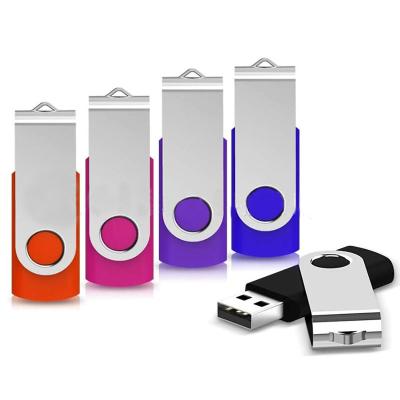 China OEM Factory Metal Rotary Clip USB Flash Drive 2GB 4GB 8GB 16GB 32GB 64GB 128GB Box Design and Custom Print LOGO for Free for sale