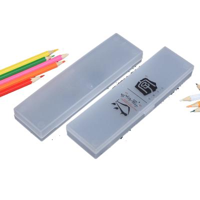 China Schools & Office Stationery Custom School Plastic Long Large Capacity Clear Clear Case Box for sale