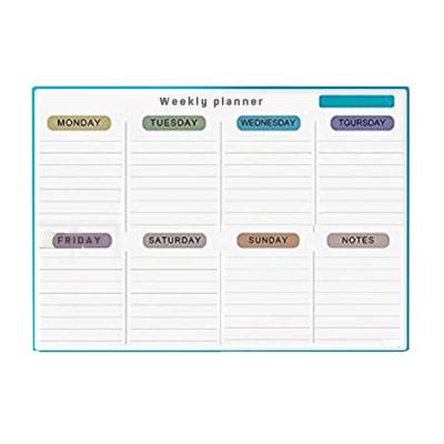 China Whiteboard Weekly Magnetic Planner Shape Planner Dry Erase Calendar Fridge Magnet for sale