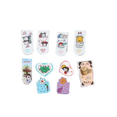 China Creative Shape Wholesale OEM Facotry Craft Gifts Paper Printing Double Magnetics Bookmark Magnets Bend Markers for sale