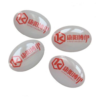 China OEM waterproof custom gel silicons stickers decals company logo resin dome 3D epoxy stickers for sale