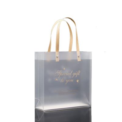 China Semi-transparent custom plastic plastic gift bag packaging bags moisture proof bag with logos manufacturer for sale