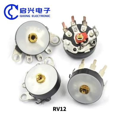 China Potenciómetro de volumen de radio pie recto con interruptor B50K RV12MM B103 B10K en venta