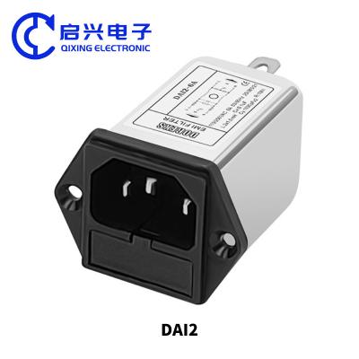 중국 DAI2 10A IEC 커넥터와 함께 단일 단계 EMI AC 필터 판매용