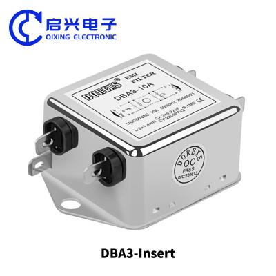 China DBA3 Einfügen von EMI-Filter 220V 1A 3A 6A Einphasen-Universalserien-Leistungsfilter zu verkaufen