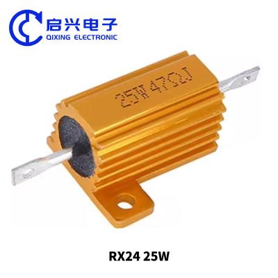 China RX24 Gold Aluminium Gehäuse Widerstand 25w 47 Ohm zu verkaufen