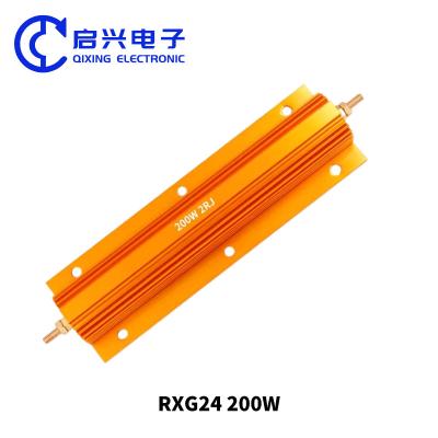 China RXG24 Resistente de concha de alumínio de ouro Resistente de enrolamento por fio de alta potência à venda