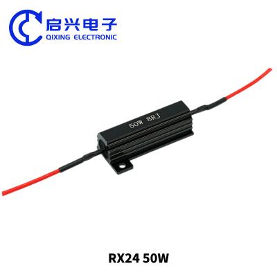 China RXG24 Schwarzer Aluminiumschalen 50 Watt Drahtwundenbremswiderstand zu verkaufen