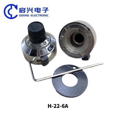 Chine Numéro numérique H-23-6A bouton métallique pour le potentiomètre 3590S bouton de volume en aluminium d Arbre 6 mm 15 TURN avec cadran de comptage à vendre