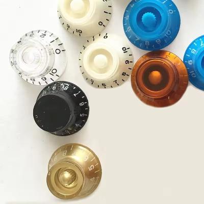 China Electric Guitar Electric Bass Volume Tone Control Knobs Potentiometer Head ABS Multicolor Guitar Knob for sale