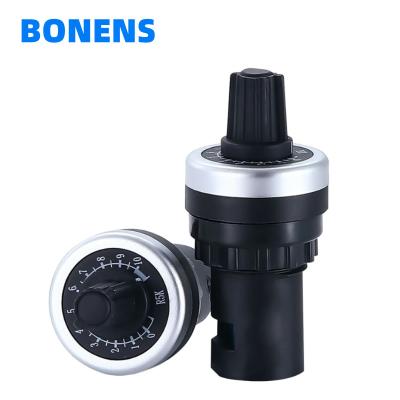 China BONENS LA42DWQ-22 4.7K Ohm Knob Rotary Switch Potentiometer Pot Inverter Converter Resistance Variable Speed Drive Poten for sale