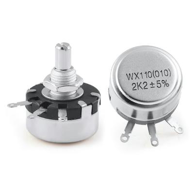 中国 WX110(010) 1W Singleturn Wound Potentiometer High Precision Adjustable Knob Resistance 470 Ohm 1K 10K 22K 販売のため