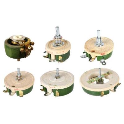 China BC1 Variable Power Resistor Rheostat Round Disk Wirewound Adjustable Resistor 25W 50W 100W 150w 200W 300W for sale