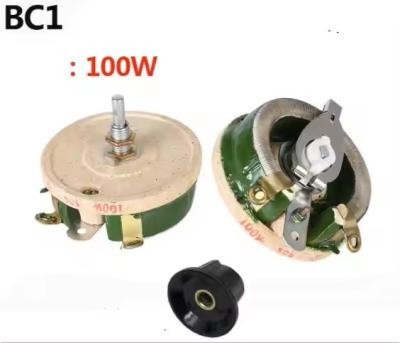 China Resistencia de alta potencia de cerámica BC1 ajustable 100W 1Ω Resistencia variable en venta