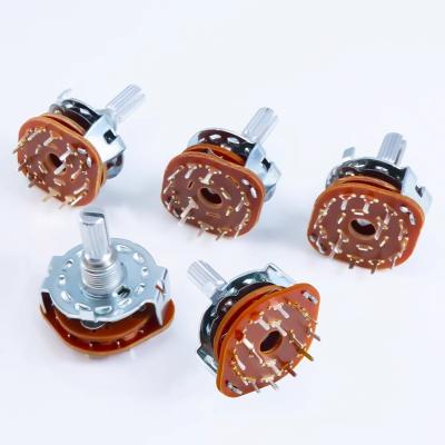 중국 2pcs RS25 Rotary Selector Switch 1 Pole 11 Position 500V AC 1 MIN 판매용