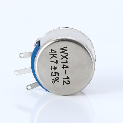 중국 WX14-12 3W Singleturn Wire Wound Potentiometer 47R 100R 470R 1K 2K2 3K3 4K7 5K6 10K 판매용