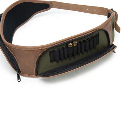 China Two Pockets Storage 2 Bullet GAF 500D Nylon Leather Pouches Hunting Gun Sling Shell Cartridge Ammo Belt for sale