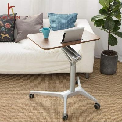 China (Height) Adjustable Height Converter Adjustable Riser With Wheels Sit Standing Up Mobile Computer Desk for sale