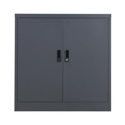 China Factory supply metal furniture cheap 2 door cupboard knocked-down steel filing cabinet office storage for sale