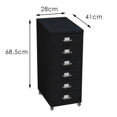 China (Size) HOT Selling Adjustable KD Structure 3/4/6/8 Drawer Movable Metal File Cabinet Dividers Drawer Cabinet for sale