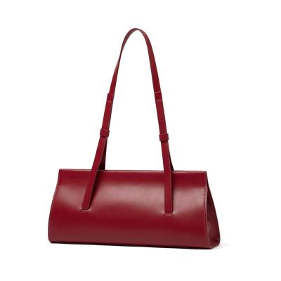 China High End Water Resistant Soft Leather Wedding Bags Shoulder Bag For Women Baguette Bags Leather for sale