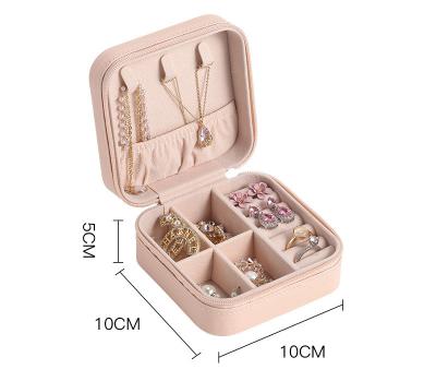 China Fashion Style Earrings Necklace Box Woman Jewelry Storage Case Luxury Jewelry Case For Traveling Necklaces for sale