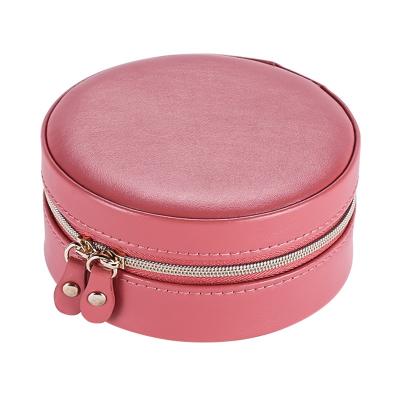 China New Fashion High Capacity Leather Jewelry Box Travel Portable Multifunctional Jewelry Storage for sale