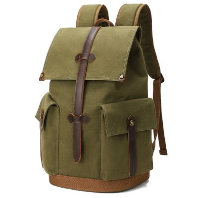 China PORTABLE Manufacturer Direct Sales Vintage Laptop Backpacks Travel Computer Bags Man Canvas Backpack for sale