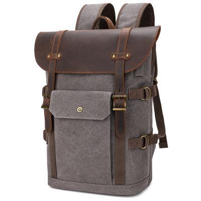 China Fashion PORTABLE Mens Computer Bag Student Men Canvas Backpack 15.6 Laptop Travel Outdoor for sale