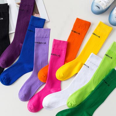 China QUICK DRY Wholesale Bulk Women's Candy Color Tube Socks Long School Color Socks Women for sale