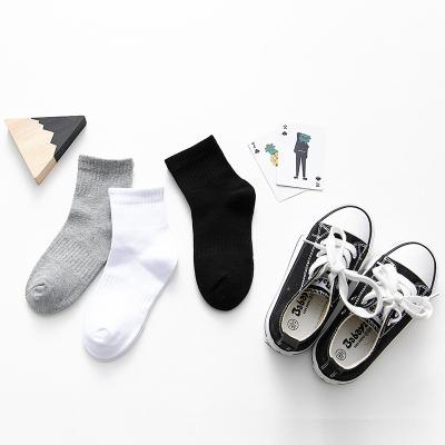 China QUICK DRY Support OEM Cotton Eco-Friendly Kids Bangs Children Kids Black Gray Socks Kids Baby Socks Bulk Buy for sale