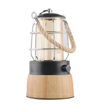 China Camping Fast Charging Outdoor Bamboo Lantern with USB Rechargeable 18650 or AA Battery Light Guide Warm White Technology for sale