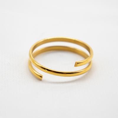 China CLASSIC Unique Design 18k Gold Plated Multilayer Gold Stainless Steel Spiral Rings Shape for sale